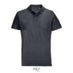 PULSE Poloshirt Unisex Grau – Vorderansicht