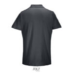 PULSE Poloshirt Unisex Grau – Rückansicht