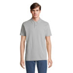 PULSE Poloshirt Unisex Grau – Vorderansicht