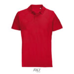 PULSE Poloshirt Unisex Rot – Vorderansicht