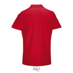 PULSE Poloshirt Unisex Rot – Rückansicht