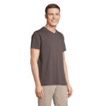 REGENT V-Ausschnitt-T-Shirt Grau – Seitenansicht