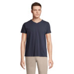 REGENT V-Ausschnitt-T-Shirt Blau – Vorderansicht
