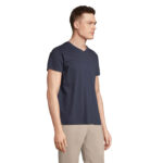 REGENT V-Ausschnitt-T-Shirt Blau – Seitenansicht
