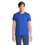 REGENT V-Ausschnitt-T-Shirt Blau – Vorderansicht