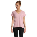 REGENT V-Ausschnitt-T-Shirt Damen Rosa – Vorderansicht