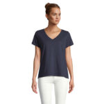 REGENT V-Ausschnitt-T-Shirt Damen Blau – Vorderansicht