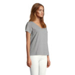 REGENT V-Ausschnitt-T-Shirt Damen Grau – Seitenansicht