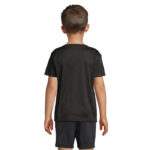SPRINT Sport-T-Shirt Kinder Schwarz – Rückansicht