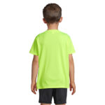 SPRINT Sport-T-Shirt Kinder Gelb – Rückansicht