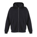 ELIOTT Full-Zip-Hoodie Schwarz – Vorderansicht
