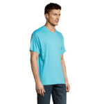 VICTORY V-Ausschnitt-T-Shirt Herren 150 g/m² Blau – Seitenansicht