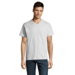 VICTORY V-Ausschnitt-T-Shirt Herren 150 g/m² Grau – Vorderansicht
