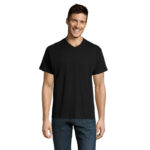 VICTORY V-Ausschnitt-T-Shirt Herren 150 g/m² Schwarz – Vorderansicht