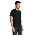 VICTORY V-Ausschnitt-T-Shirt Herren 150 g/m² Schwarz – Seitenansicht