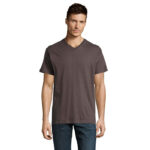 VICTORY V-Ausschnitt-T-Shirt Herren 150 g/m² Grau – Vorderansicht