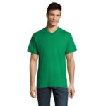 VICTORY V-Ausschnitt-T-Shirt Herren 150 g/m² Grün – Vorderansicht