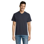VICTORY V-Ausschnitt-T-Shirt Herren 150 g/m² Blau – Vorderansicht
