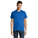 VICTORY V-Ausschnitt-T-Shirt Herren 150 g/m² Blau – Vorderansicht