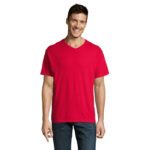 VICTORY V-Ausschnitt-T-Shirt Herren 150 g/m² Rot – Vorderansicht