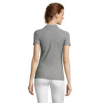 PEOPLE Poloshirt Damen 210 g/m² Grau – Rückansicht