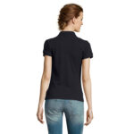 PEOPLE Poloshirt Damen 210 g/m² Blau – Rückansicht