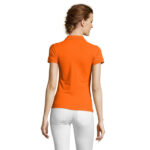 PEOPLE Poloshirt Damen 210 g/m² Orange – Rückansicht