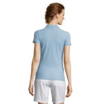 PEOPLE Poloshirt Damen 210 g/m² Blau – Rückansicht