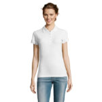 PEOPLE Poloshirt Damen 210 g/m² White – Vorderansicht