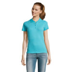 PASSION Poloshirt Damen 170 g/m² Blau – Vorderansicht