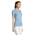 PASSION Poloshirt Damen 170 g/m² Blau – Seitenansicht