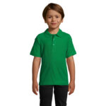 SUMMER II Poloshirt Kinder 170 g/m² Grün – Vorderansicht