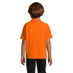 SUMMER II Poloshirt Kinder 170 g/m² Orange – Rückansicht