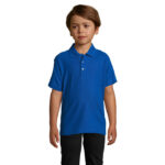SUMMER II Poloshirt Kinder 170 g/m² Blau – Vorderansicht