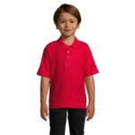 SUMMER II Poloshirt Kinder 170 g/m² Rot – Vorderansicht