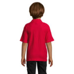 SUMMER II Poloshirt Kinder 170 g/m² Rot – Rückansicht