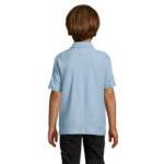 SUMMER II Poloshirt Kinder 170 g/m² Blau – Rückansicht