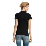 PERFECT Poloshirt Damen 180 g/m² Schwarz – Rückansicht