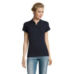 PERFECT Poloshirt Damen 180 g/m² Blau – Vorderansicht
