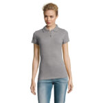 PERFECT Poloshirt Damen 180 g/m² Grau – Vorderansicht