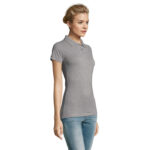 PERFECT Poloshirt Damen 180 g/m² Grau – Seitenansicht