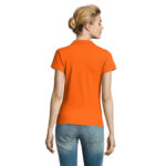 PERFECT Poloshirt Damen 180 g/m² Orange – Rückansicht