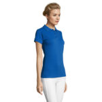 PERFECT Poloshirt Damen 180 g/m² Blau – Seitenansicht