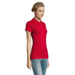 PERFECT Poloshirt Damen 180 g/m² Rot – Seitenansicht