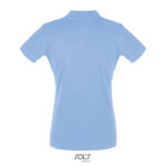 PERFECT Poloshirt Damen 180 g/m² Blau – Rückansicht
