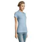 PERFECT Poloshirt Damen 180 g/m² Blau – Seitenansicht
