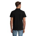 SPRING II Poloshirt Herren 210 g/m² Schwarz – Rückansicht