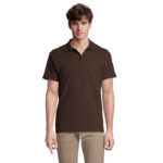 SPRING II Poloshirt Herren 210 g/m² Braun – Vorderansicht