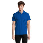 SPRING II Poloshirt Herren 210 g/m² Blau – Vorderansicht