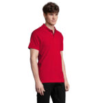 SPRING II Poloshirt Herren 210 g/m² Rot – Seitenansicht